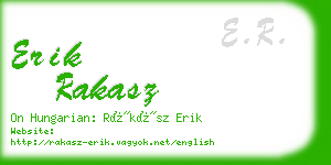 erik rakasz business card